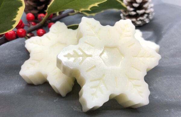 soap shaped like snowflakes